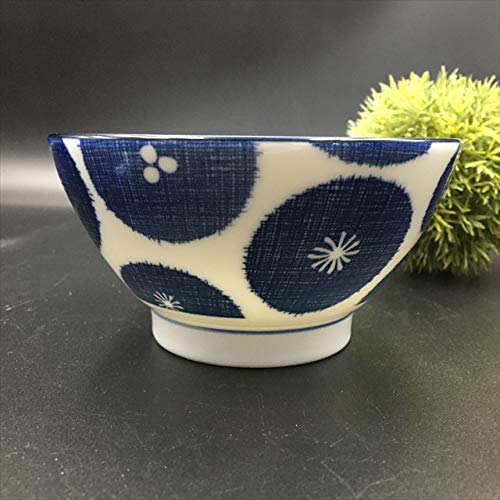 Amazon｜古青藍 藍花 12.3×6.6cm ご飯茶碗 約400cc 飯碗 汁椀 日本製
